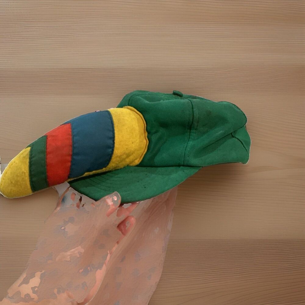 Toucan Bird Beak Novelty Hat Green Adjustable Snapback Colorful Costume Cap
